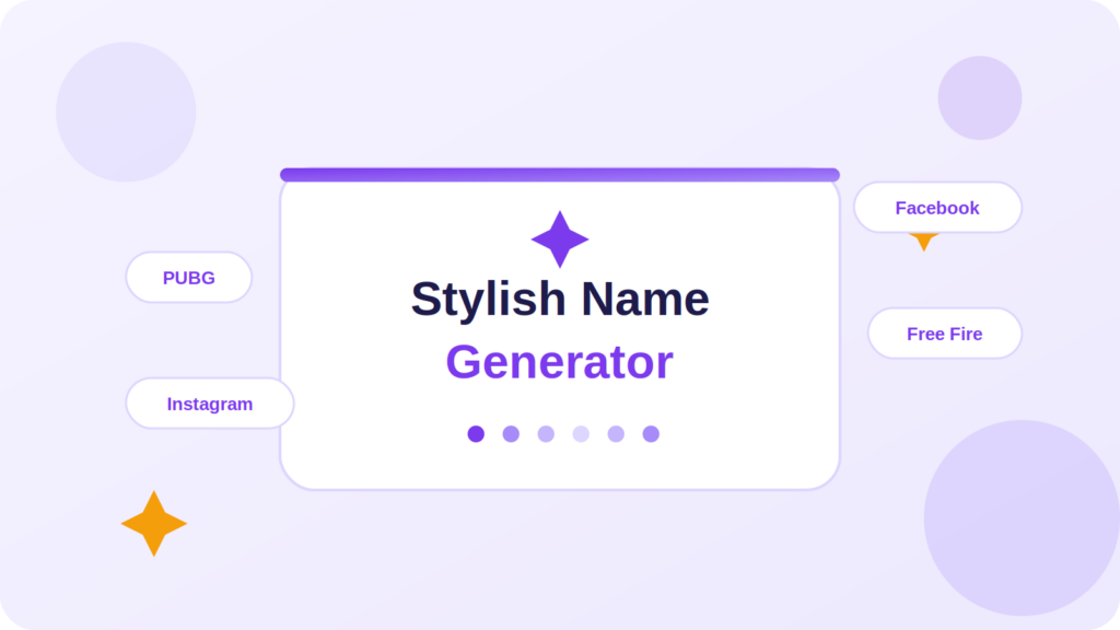 Stylish Name Generator for PUBG, Free Fire, Instagram, and Facebook